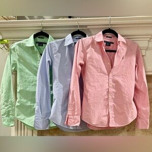 Pink and Green Polo Ralph Lauren Slim Fit Oxford Shirt bundle